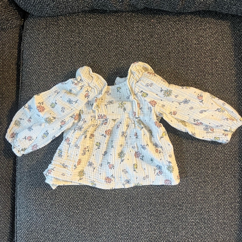 Zara floral tunic toddler 12-18m